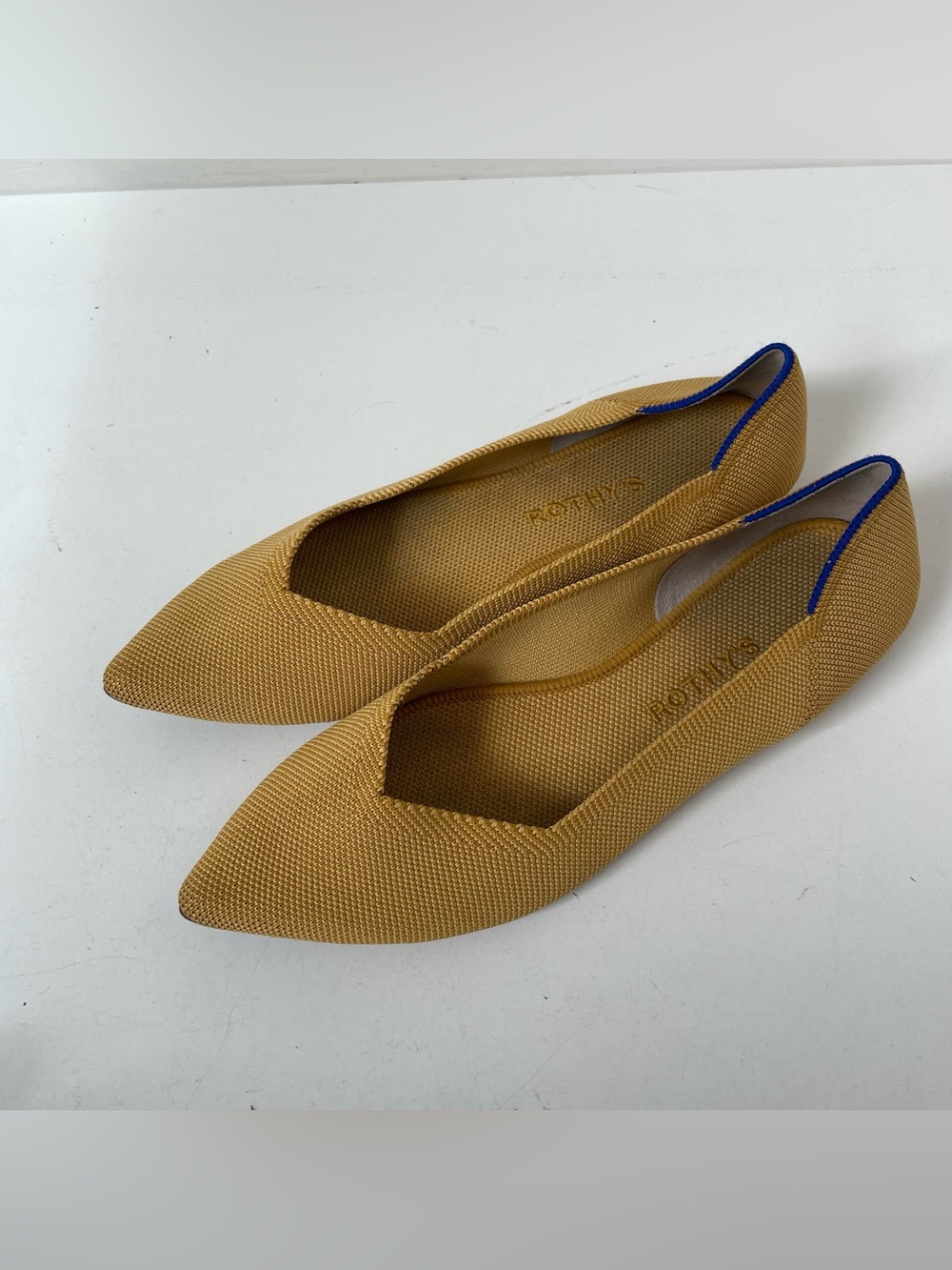 Rothy's Slip On Knit Ballet Flats 9.5 Marigold Yellow The Point Retired